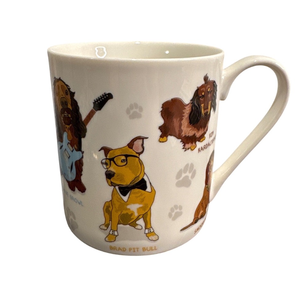 Ginger Fox Celebridogs Mug Punny Celebrity Dog Illustrations White Ceramic 2019